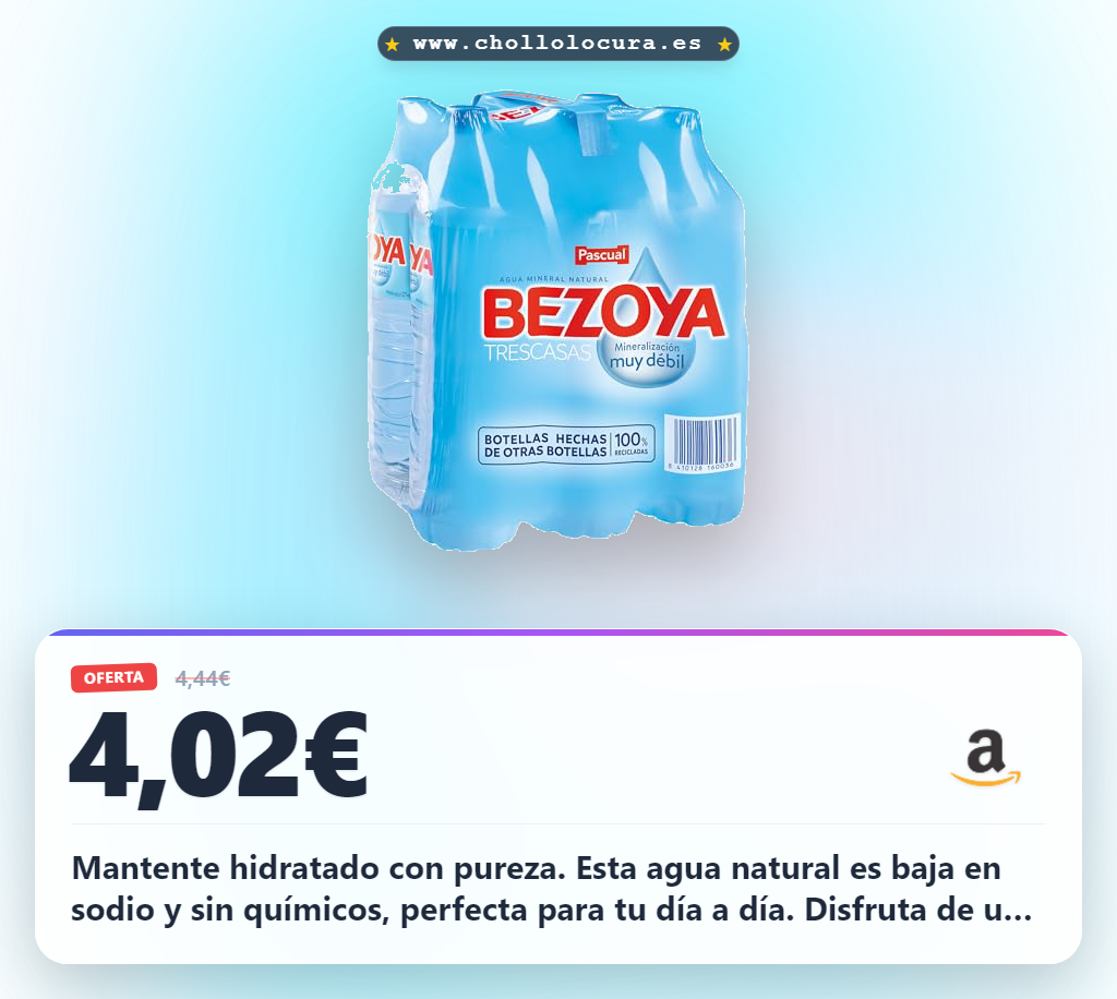 Aprovecha este pack de agua mineral natural con plástico reciclado para una hidratación óptima al mejor precio