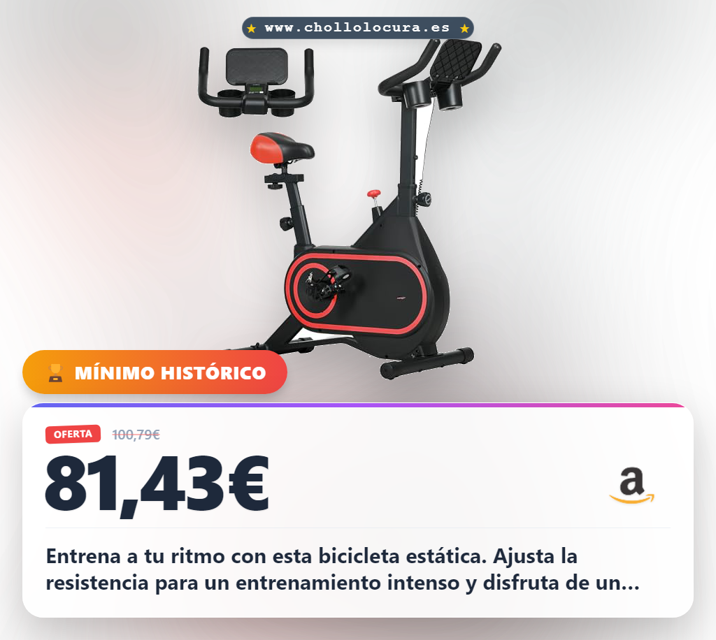 Aprovecha la bicicleta estática SPORTNOW con volante de inercia y resistencia ajustable para un entrenamiento total