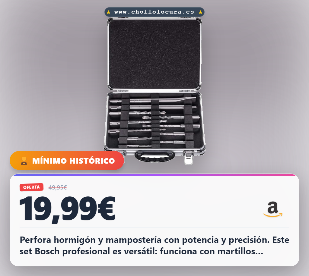 Compra el set mixto Bosch Professional SDS plus con 11 brocas para martillo y cinceles. ¡Al mejor precio!