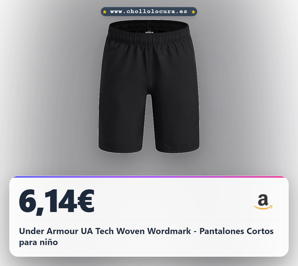 Under Armour UA Tech Woven Wordmark - Pantalones Cortos para niño