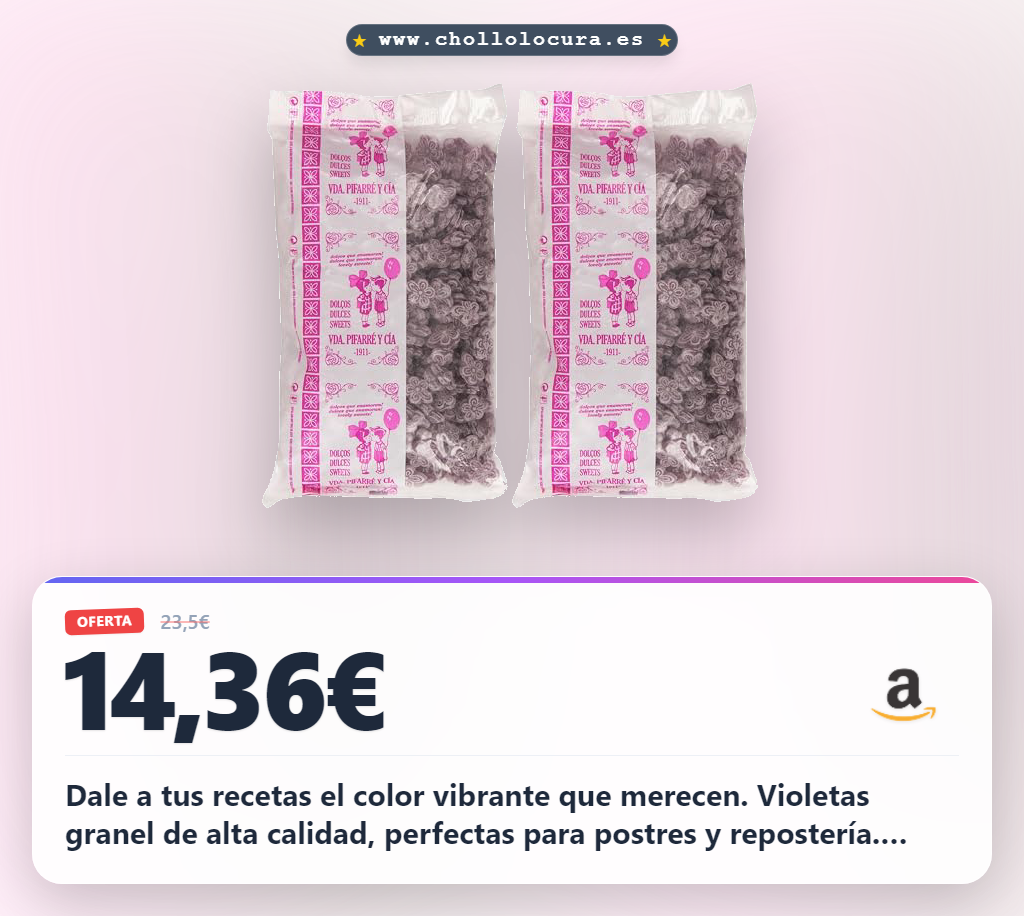 Obtén Violetas Granel 1 Kg con glucosa y colorantes en oferta histórica al mejor precio del año en oferta de chollo