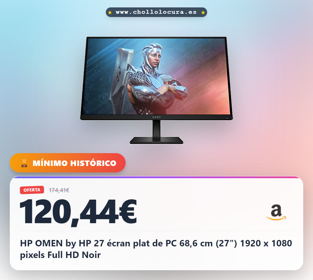 HP OMEN by HP 27 écran plat de PC 68,6 cm (27") 1920 x 1080 pixels Full HD Noir