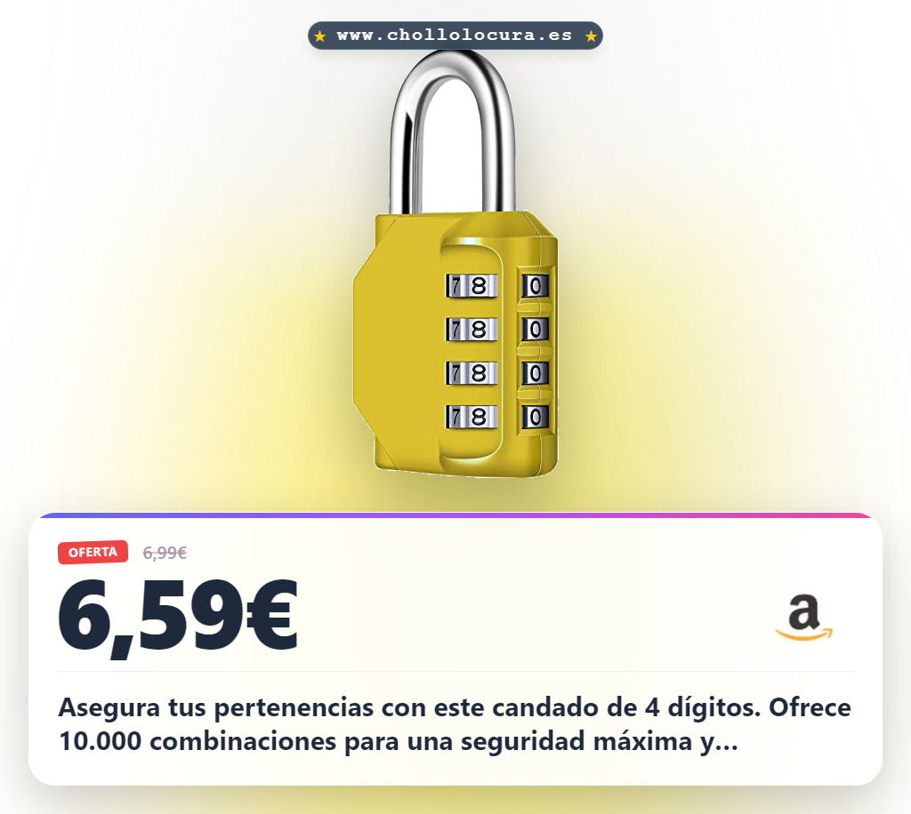 Aprovecha candado combinación impermeable de 4 dígitos para taquillas y cajas de herramientas al mejor precio