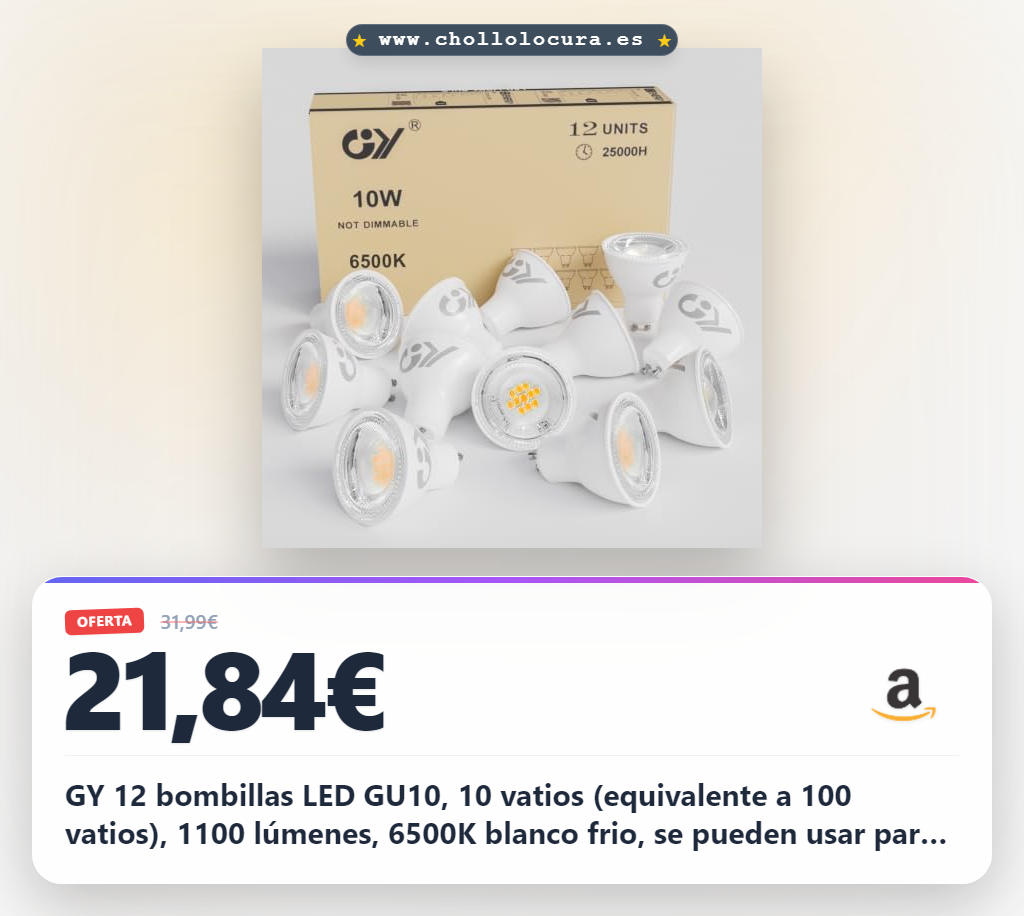 GY 12 bombillas LED GU10, 10 vatios (equivalente a 100 vatios), 1100 lúmenes, 6500K blanco frio, se pueden usar para iluminación de inundación amplia integrada, listada en CE, No regulable