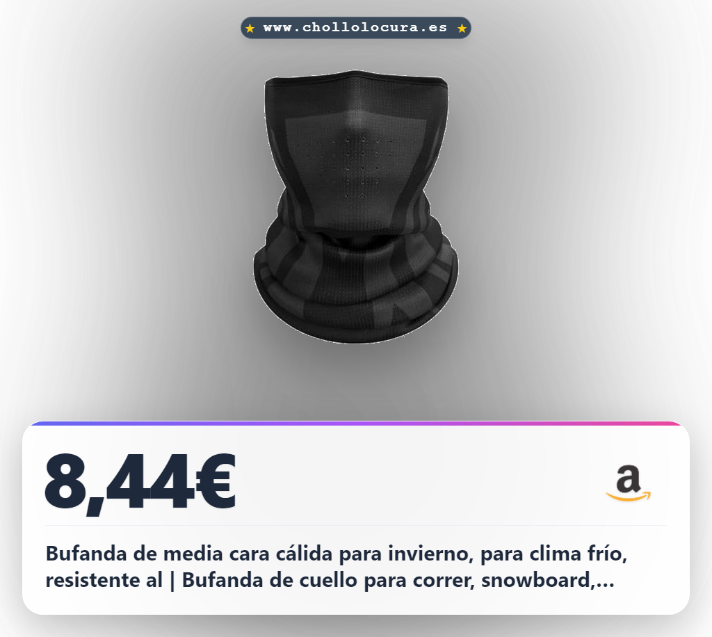 Bufanda de media cara cálida para invierno, para clima frío, resistente al | Bufanda de cuello para correr, snowboard, motocicleta, equitación, hombres, mujeres, adultos, adolescentes