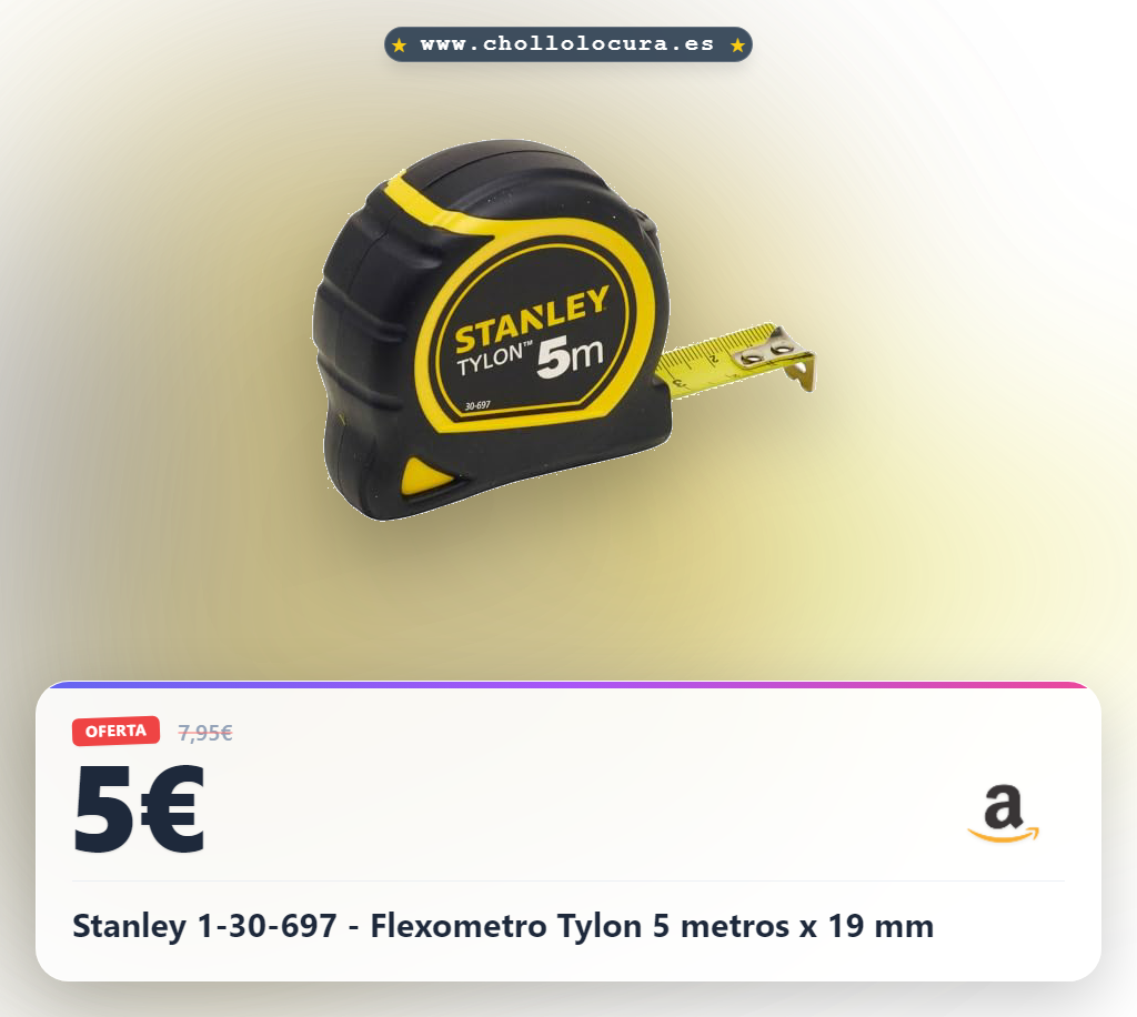Stanley 1-30-697 - Flexometro Tylon 5 metros x 19 mm
