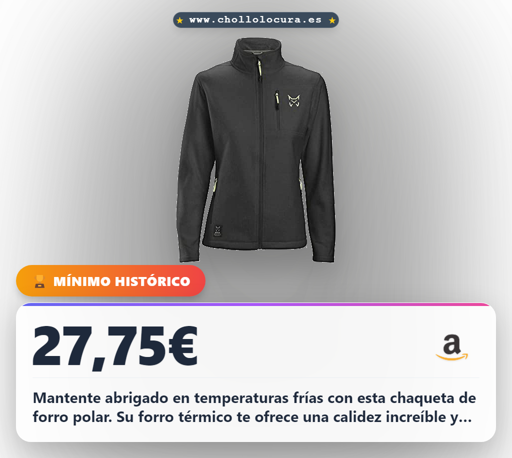 Consigue esta chaqueta de forro polar térmica y resistente para el frío al mejor precio