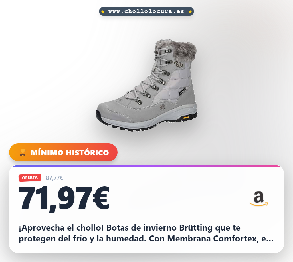 Llévate Botas de Invierno Mujer Brütting Himalaya Gris con Membrana Climática Comfortex al mejor precio