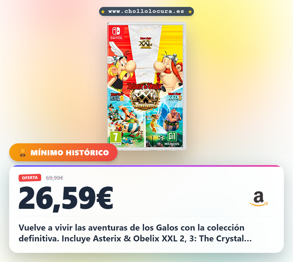 Aprovecha la colección definitiva de Asterix & Obelix XXL con todos sus juegos para Nintendo Switch