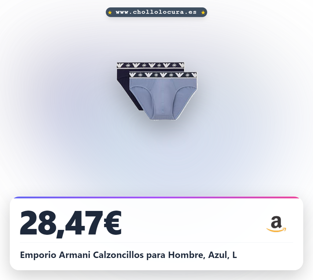 Emporio Armani Calzoncillos para Hombre, Azul, L