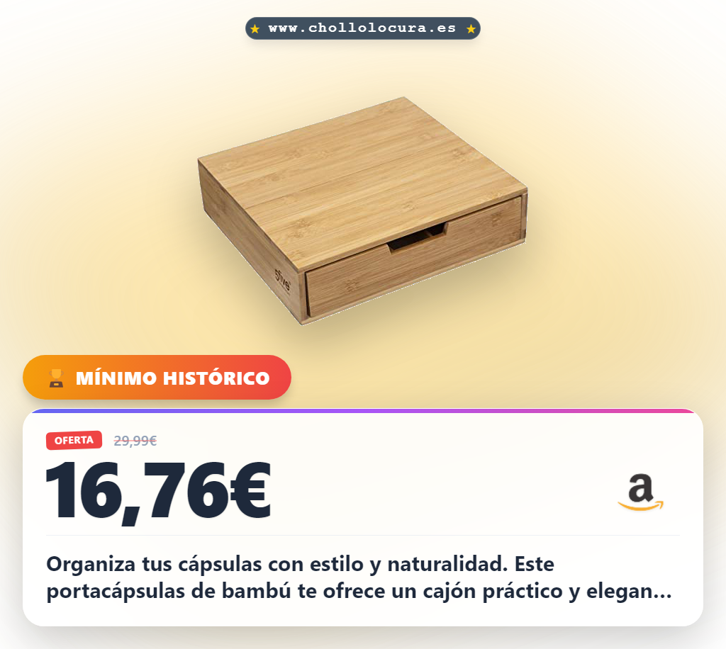 Aprovecha el portacápsulas de bambú 1 cajón para cápsulas con compatibilidad total al mejor precio