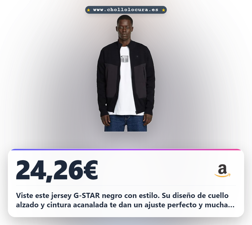Viste este jersey G-STAR negro con estilo. Su diseño de cuello alzado y cintura acanalada te dan un ajuste perfecto y mucha comodidad. Disfruta de la practicidad con bolsillos y cierre de cremallera oculto. Ideal para llevar todo el día con un look moderno.