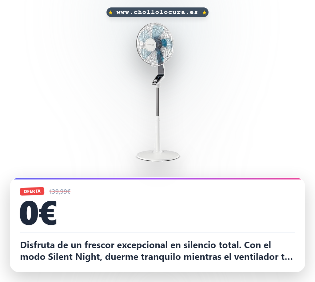 Aprovecha el ventilador Rowenta Turbo Silence Extreme VU5640 para un frescor total y silencioso en tu habitación