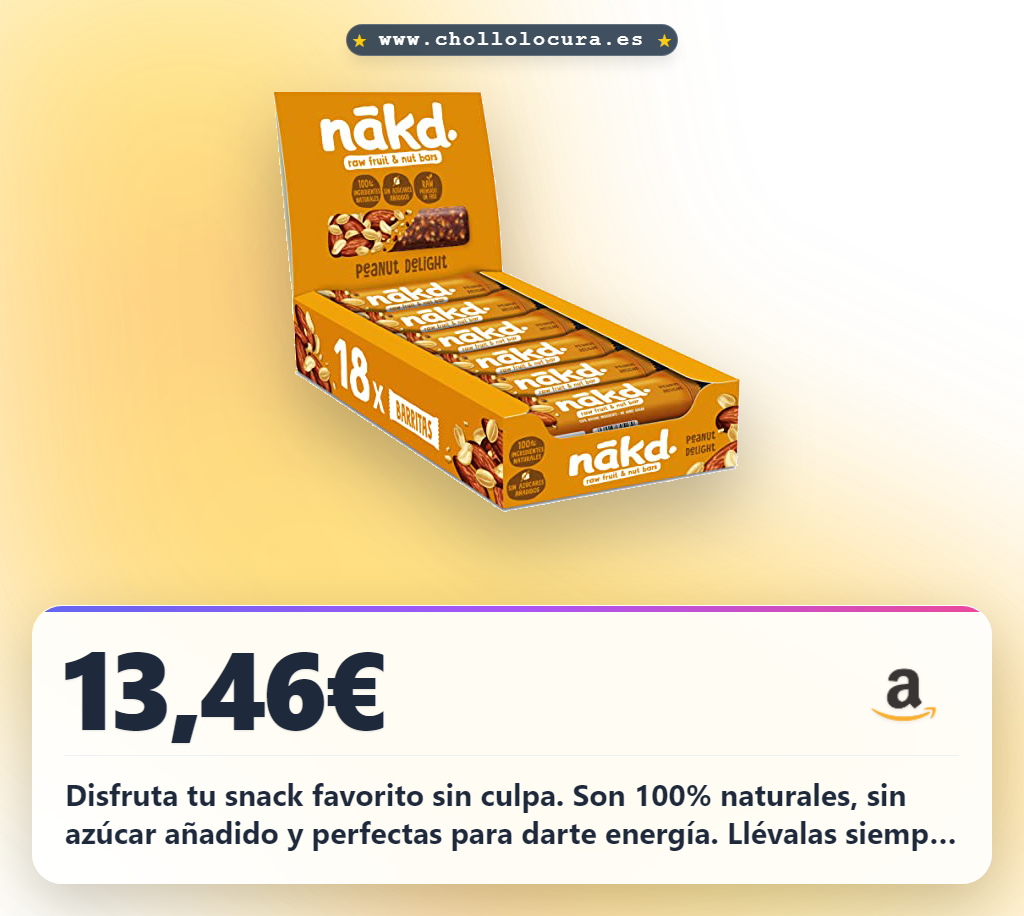 Disfruta tu snack favorito sin culpa. Son 100% naturales, sin azúcar añadido y perfectas para darte energía. Llévalas siempre en tu mochila o lunchbox. Veganas, sin gluten y sin conservantes. El sabor puro que mereces.