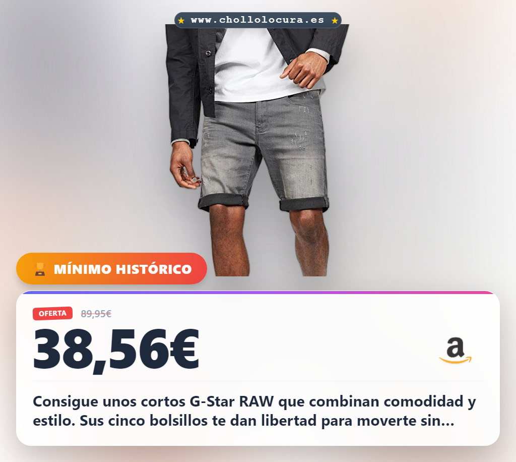 Encuentra pantalones cortos G-Star Raw con 5 bolsillos y ajuste cómodo al mejor precio del año