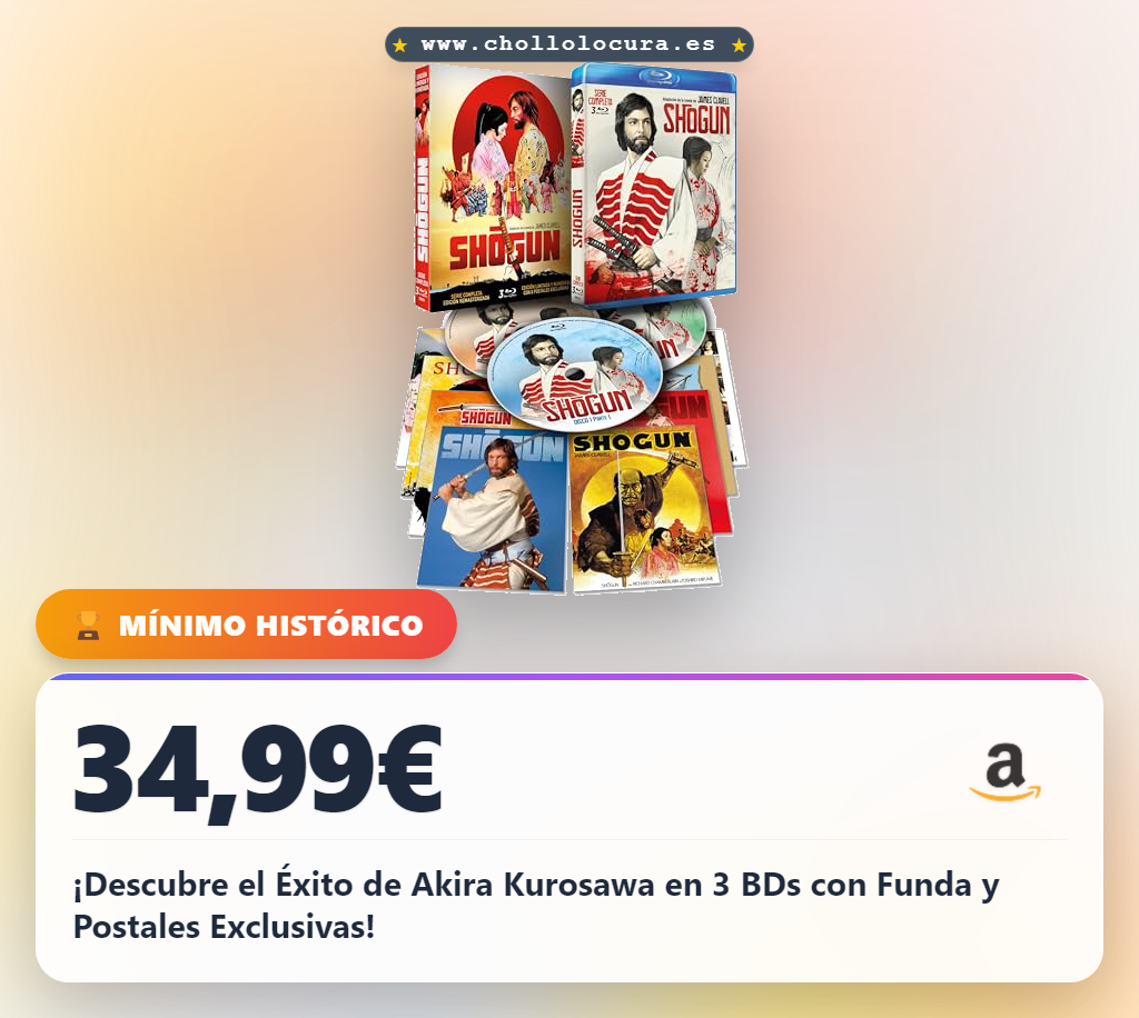 Oferta de Colección: Shogun 1980 (3 BDs) con Funda y Postales Exclusivas