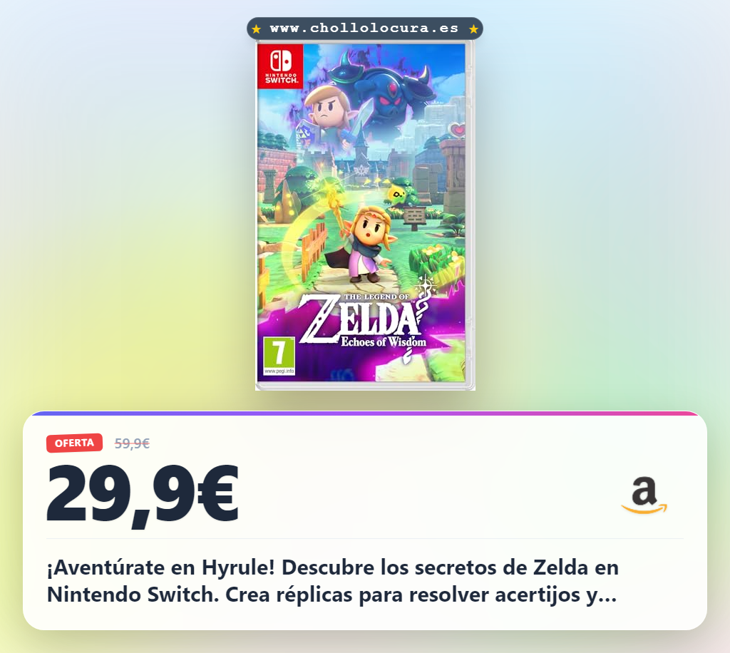Aprovecha la aventura de Zelda en Nintendo Switch: descubre los secretos de Hyrule y crea réplicas al mejor precio