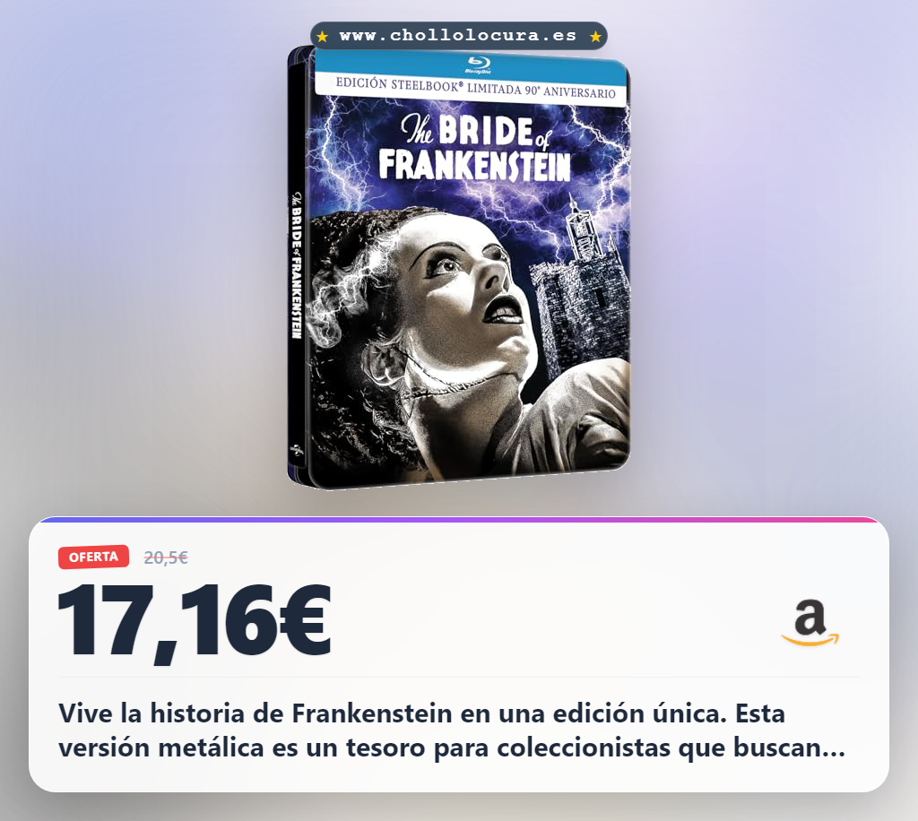 Consigue La novia de Frankenstein Edición Metálica 90º Aniversario Blu-ray a precio de chollo