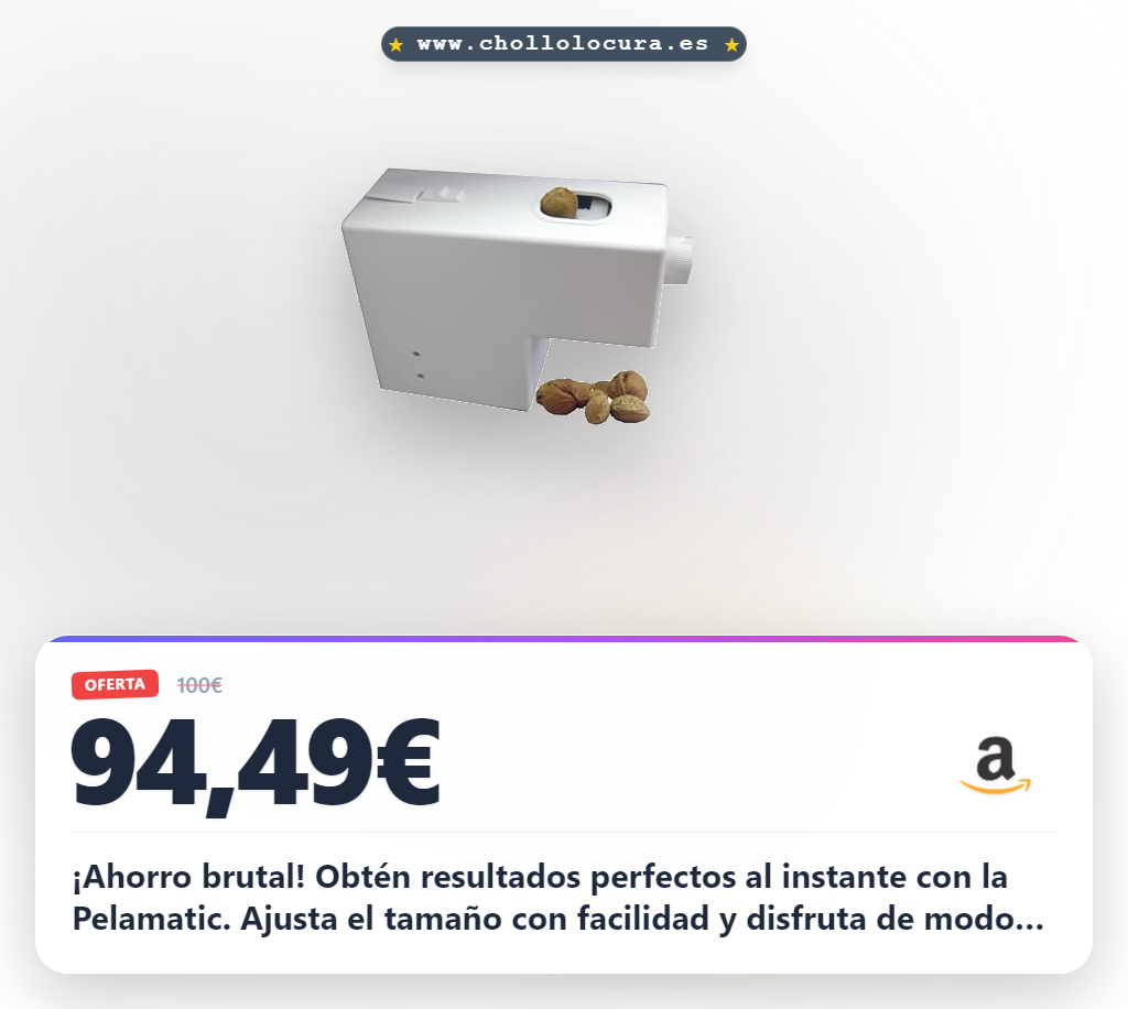 Descubre la Peladora Eléctrica Pelamatic para almendras y nueces con regulador. Aprovecha este modelo en oferta.
