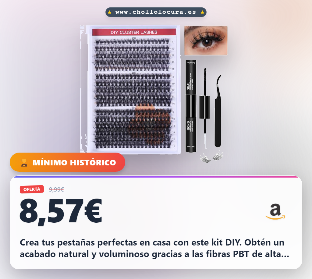Aprovecha el kit de extensión de pestañas pelo a pelo con 320 piezas y diferentes longitudes al mejor precio de oferta