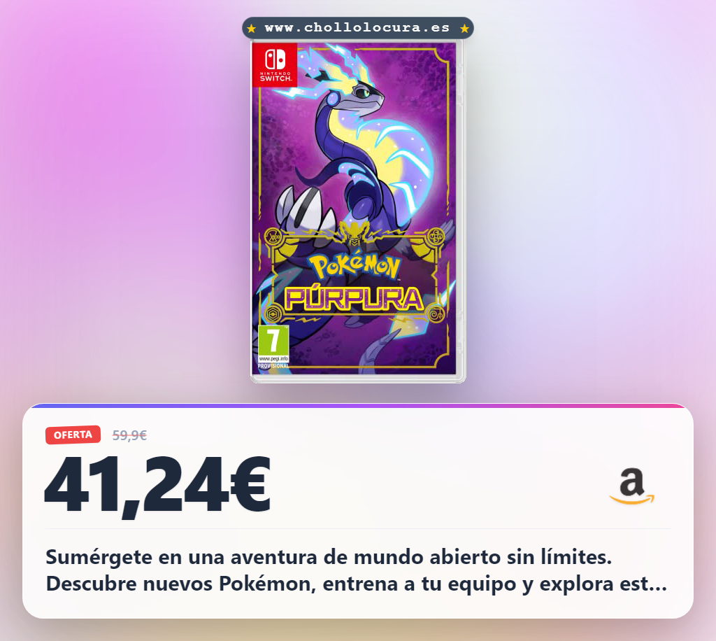 Aprovecha la aventura Pokémon Púrpura mundo abierto en Nintendo Switch con gráficos impresionantes