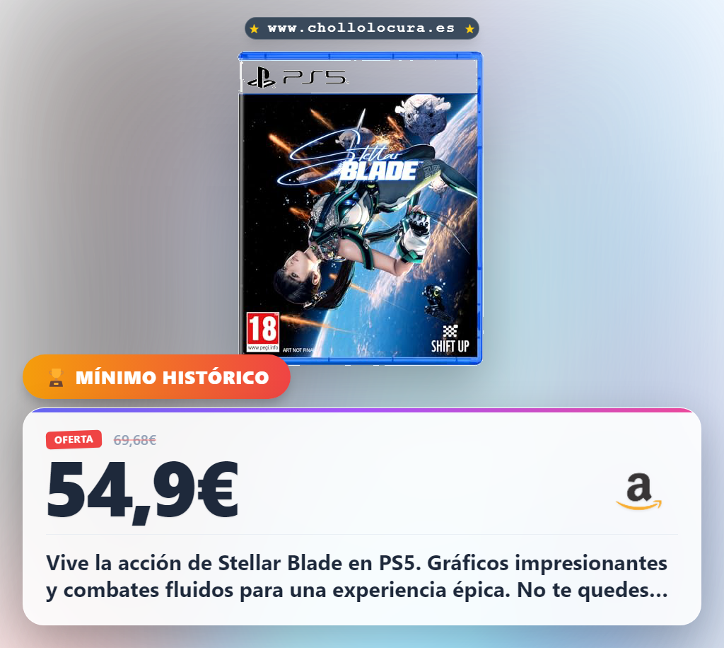 Consigue Stellar Blade para PS5 en oferta: la experiencia de acción y aventura definitiva