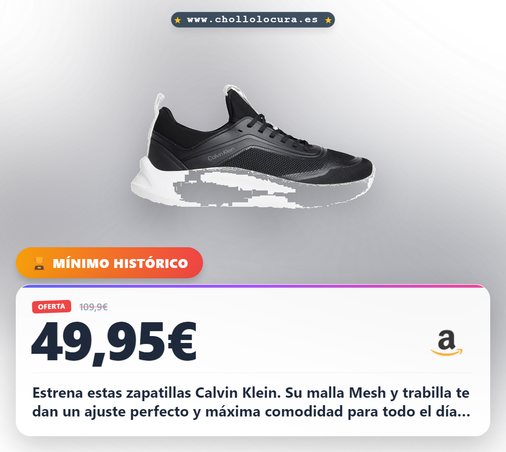 Aprovecha estas zapatillas runner Calvin Klein mujer con diseño minimalista y máxima comodidad en oferta