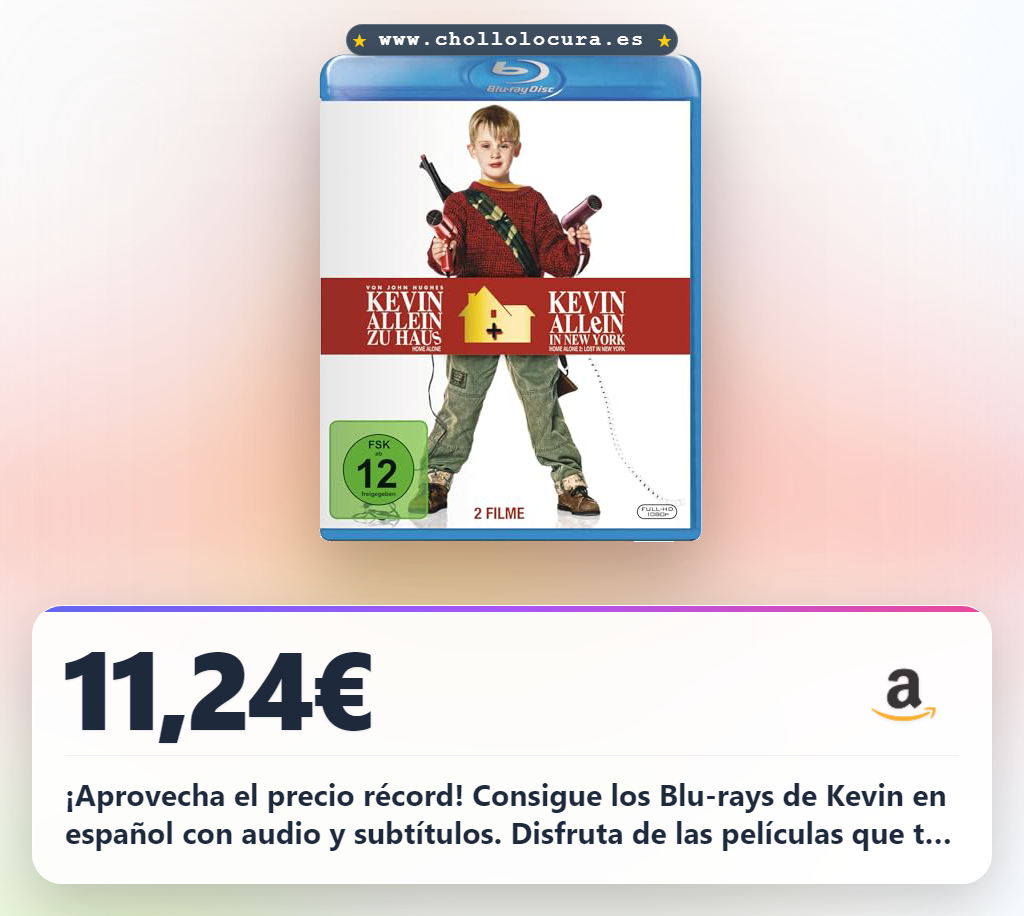 Aprovecha 2 Blu-ray de Kevin en español con audio y subtítulos en oferta histórica