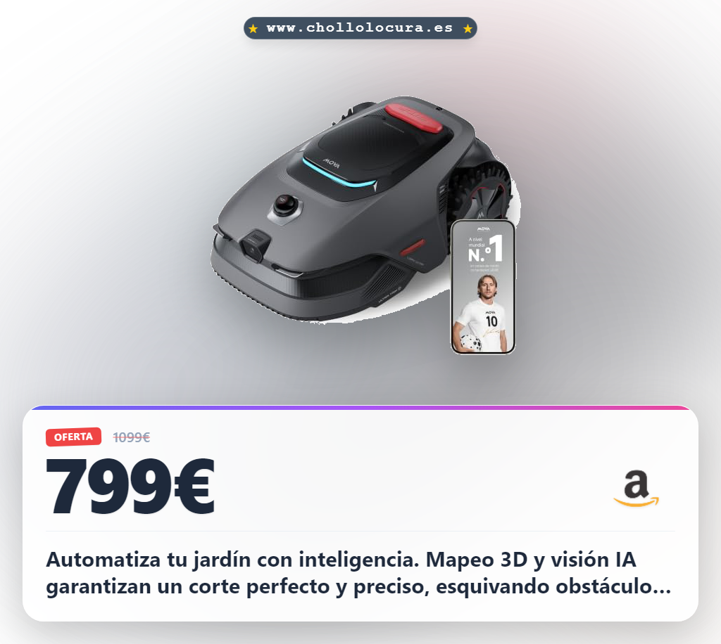 Consigue el robot cortacésped MOVA LiDAX Ultra con mapeo 3D por IA y corte de precisión al mejor precio