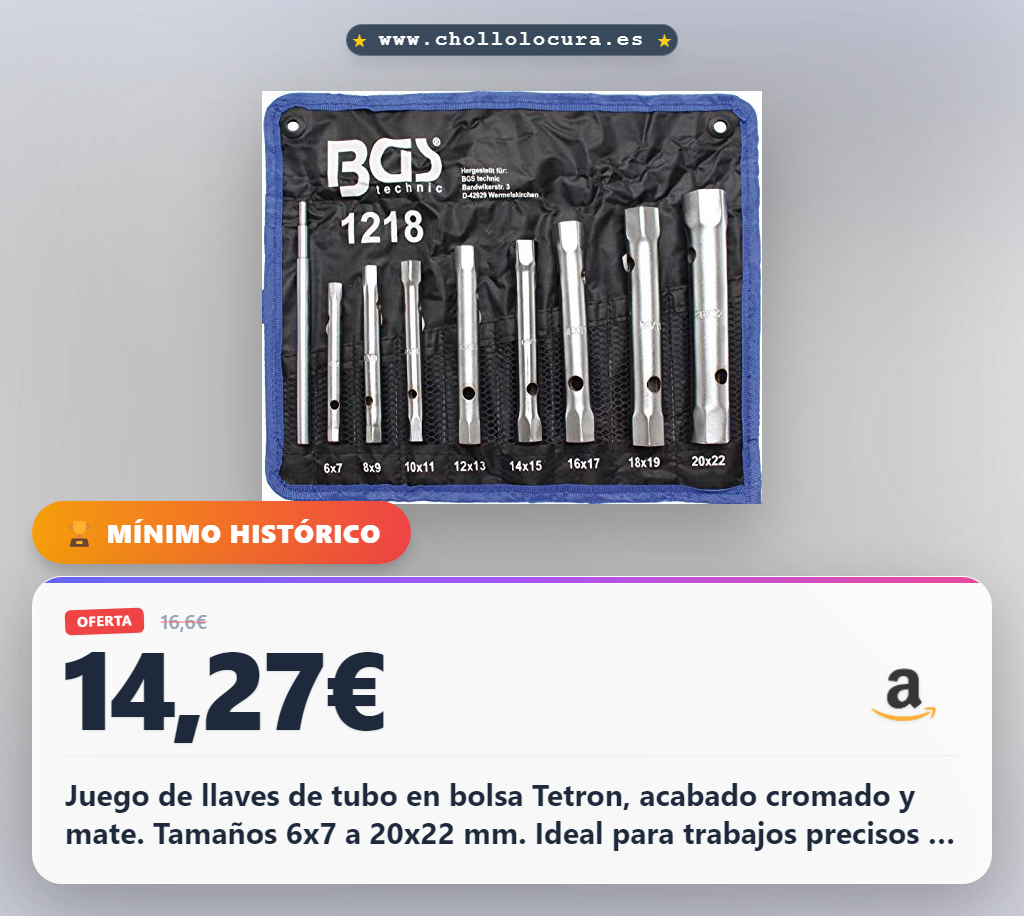 ¡Llavero de tubo 6x7 - 20x22 mm, 9 piezas en bolsa Tetron!