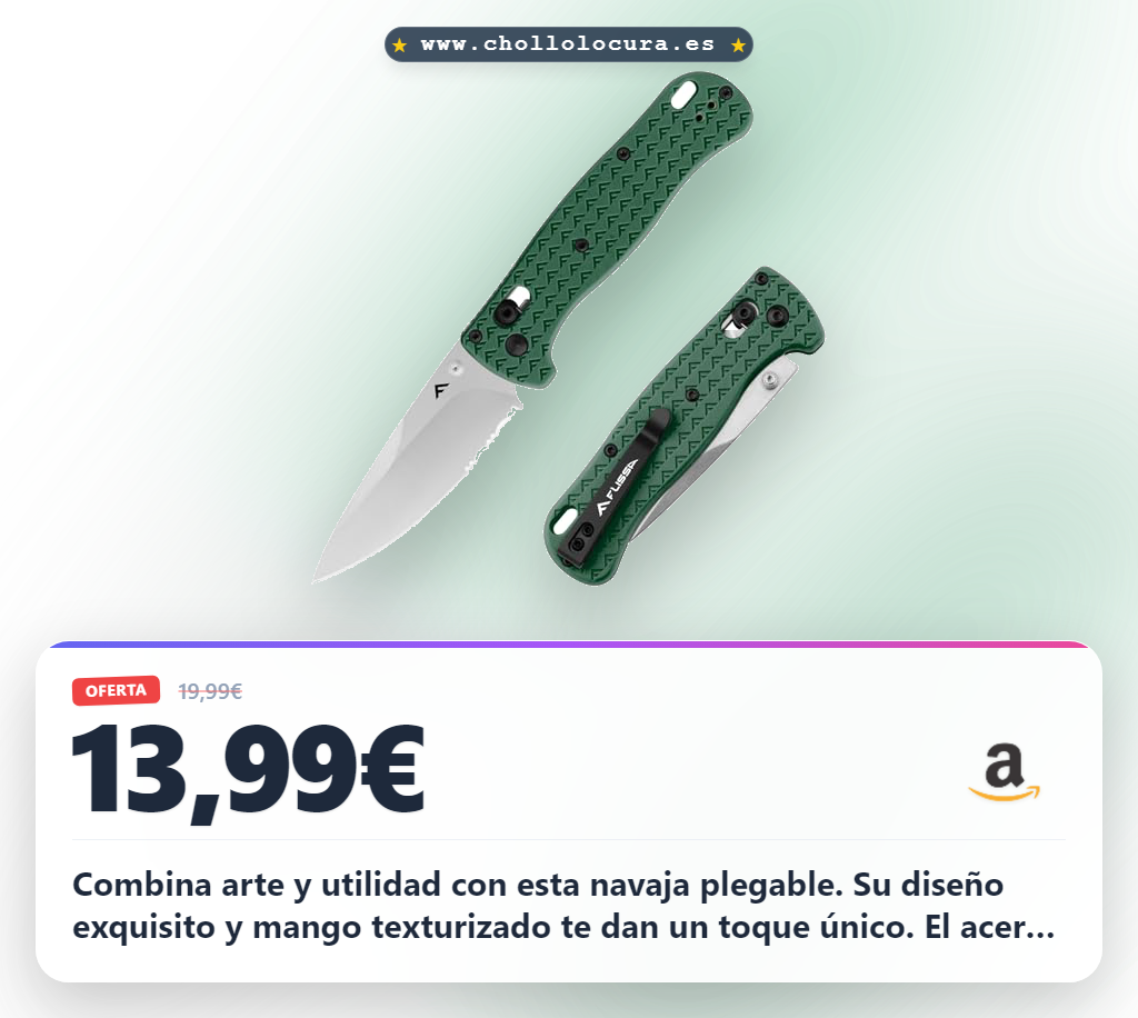 Aprovecha esta navaja plegable FLISSA de acero inoxidable AUS-8 para camping y EDC al mejor precio en oferta