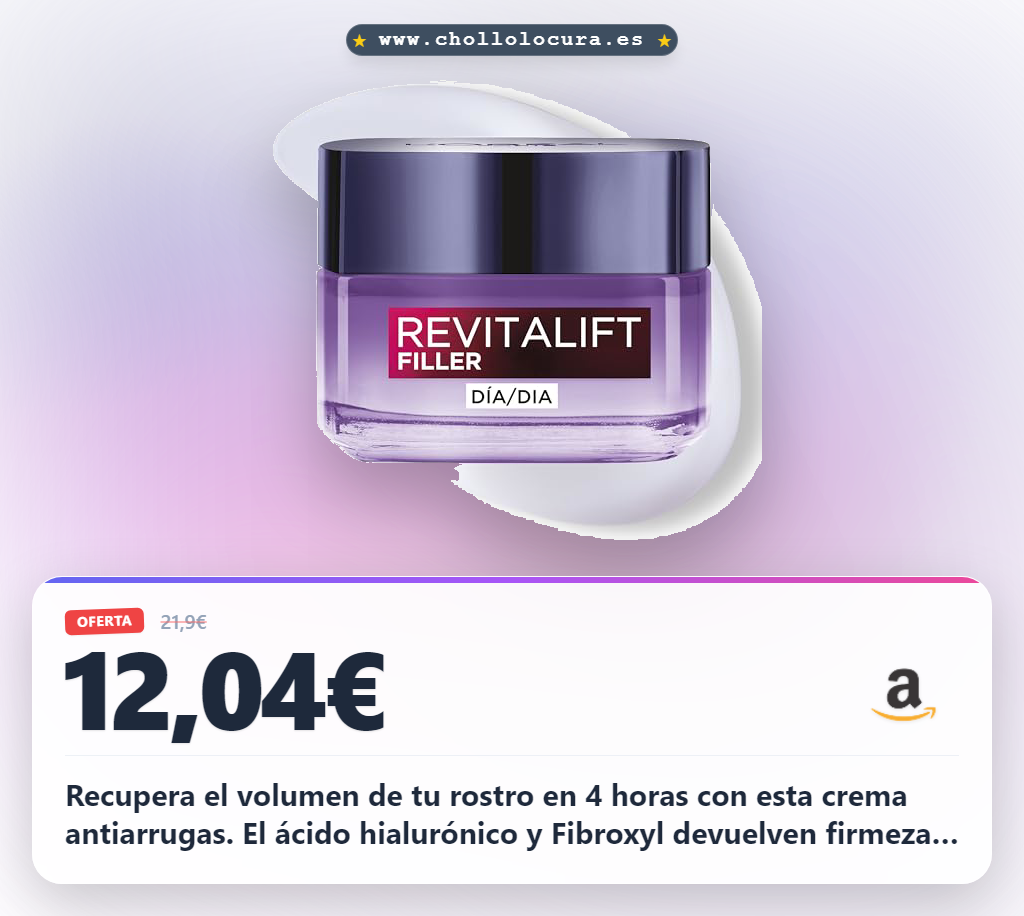 Aprovecha esta crema antiarrugas con ácido hialurónico y Fibroxyl para recuperar el volumen en 4 horas