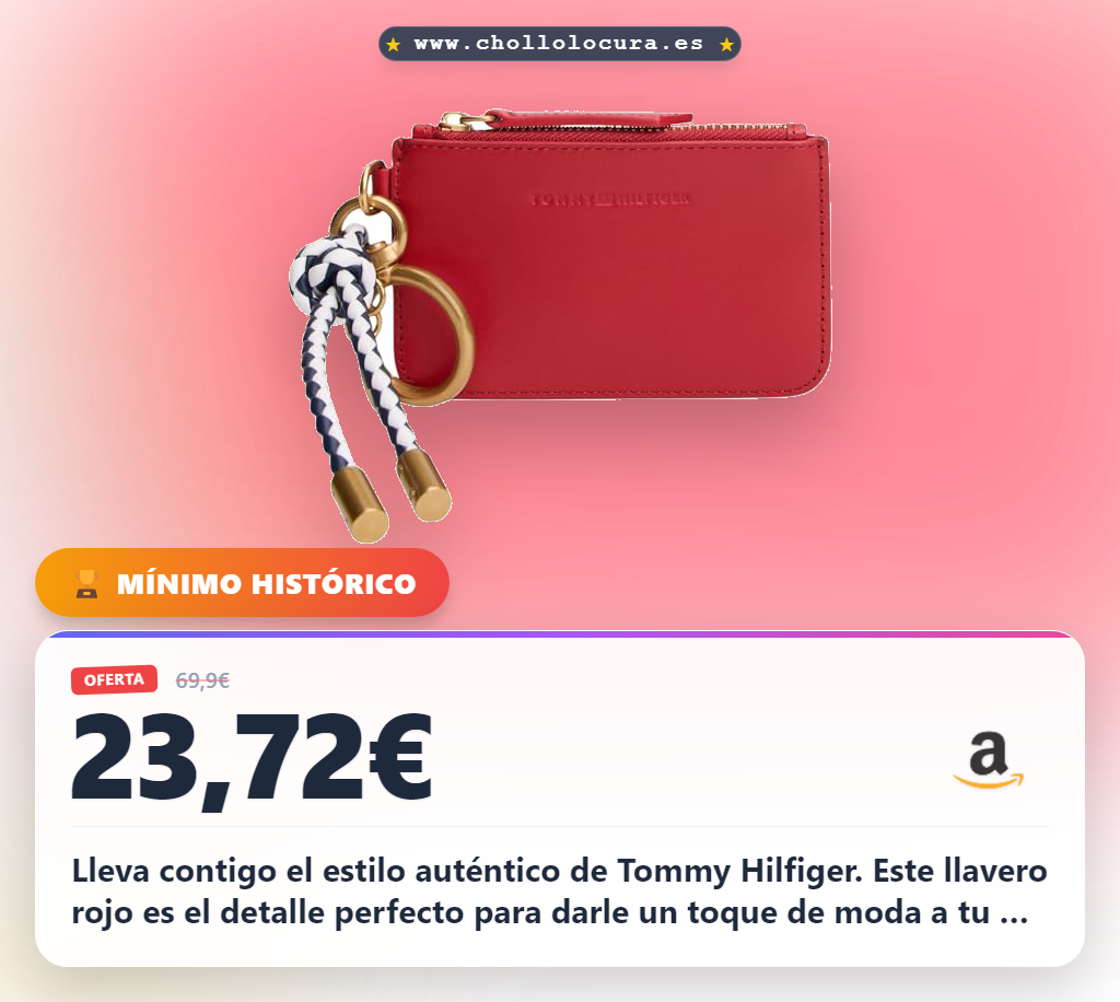 Consigue el llavero Tommy Hilfiger Charms Multi rojo para mujer en oferta histórica a precio de chollo