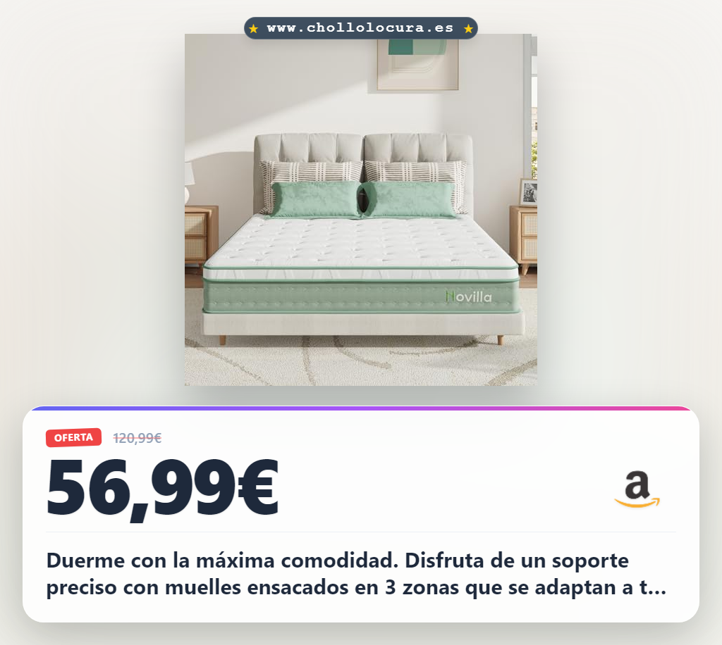 Consigue colchón Viscoelástico con espuma de gel y muelles ensacados para un sueño profundo