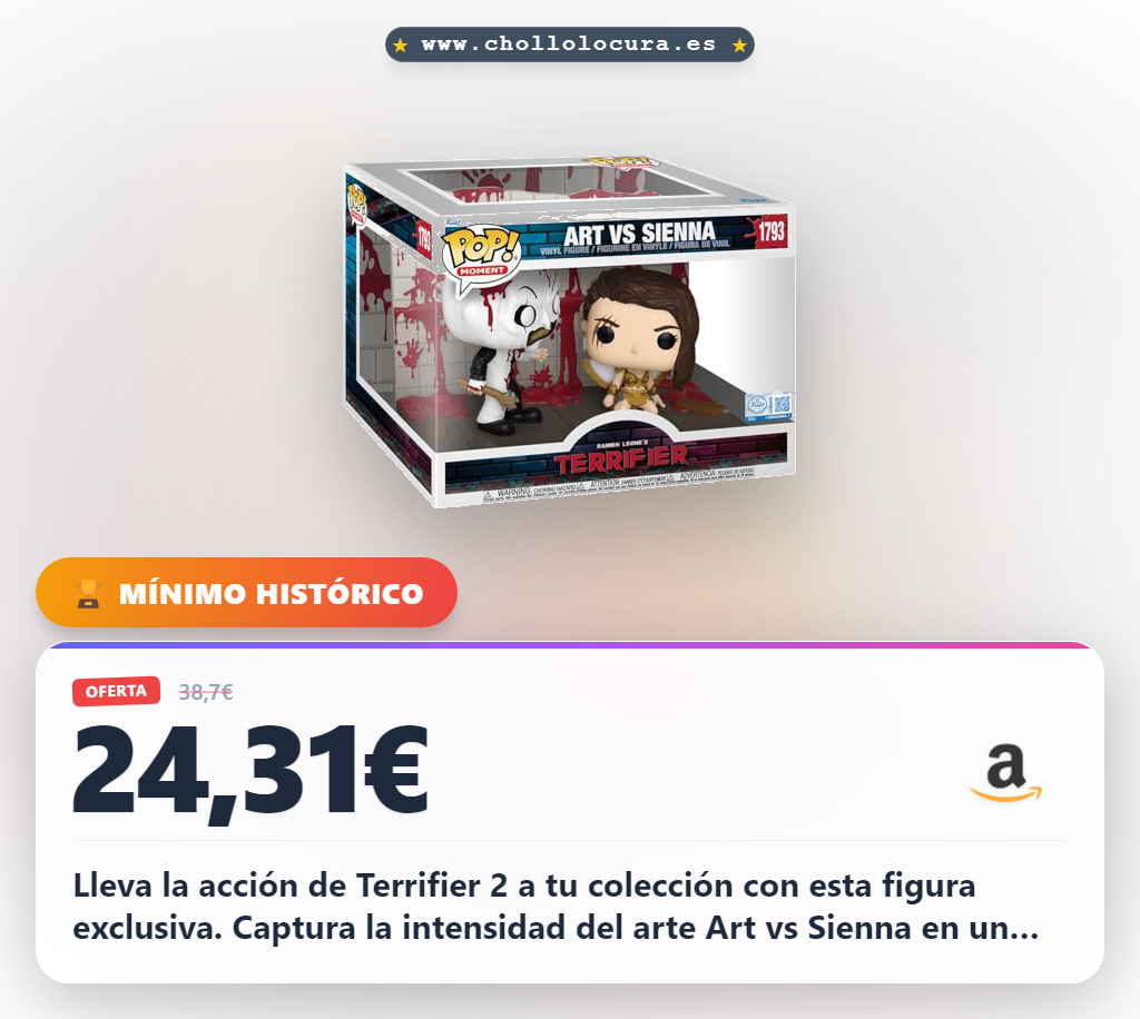 Consigue la figura Funko Pop! Moments Terrifier 2 Art vs Sienna exclusiva de Amazon