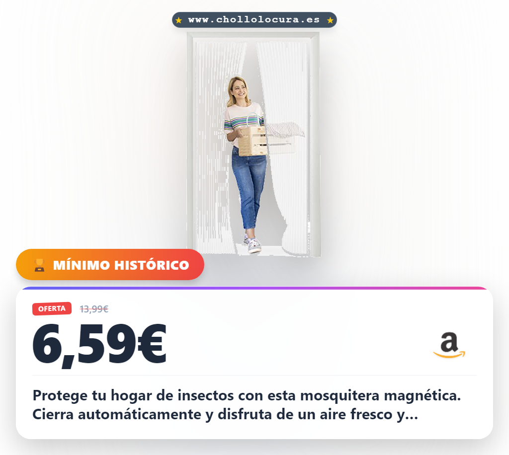 Adquiere la mosquitera magnética para puertas 130x220 cm con cierre automático y malla antiinsectos al mejor precio