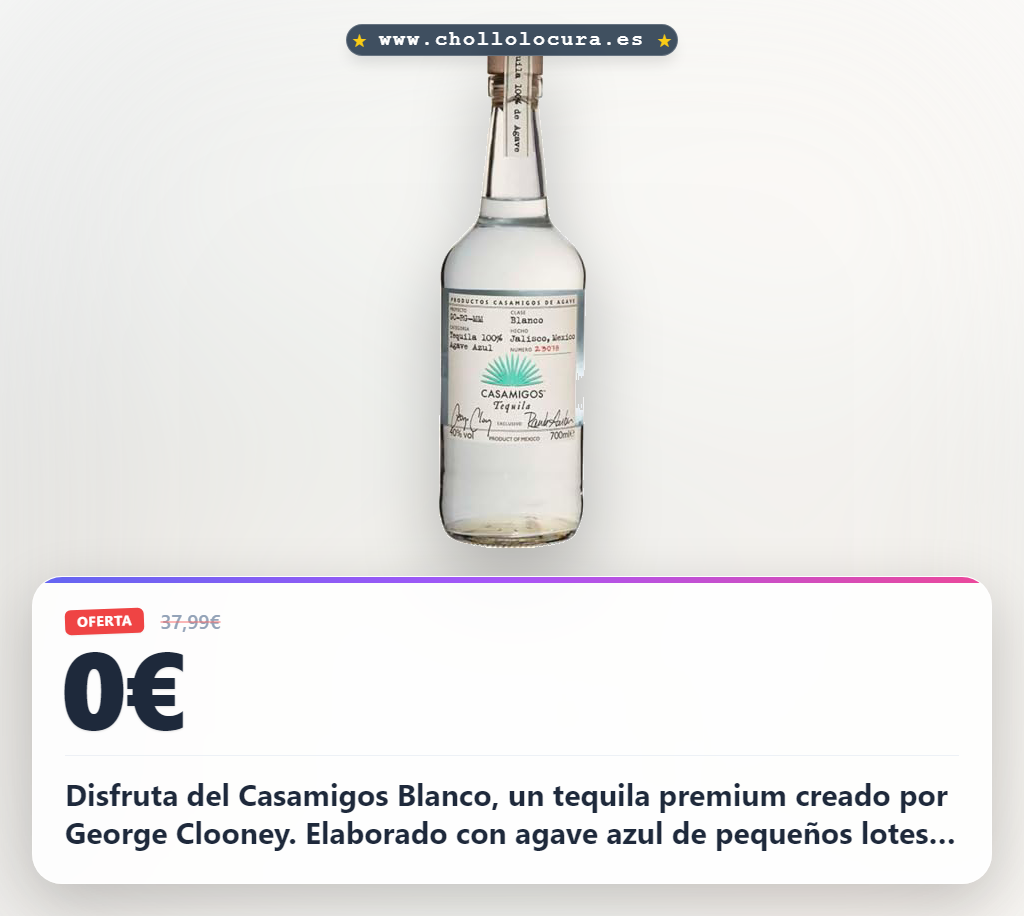 Descubre el Casamigos Blanco, tequila premium de George Clooney, al mejor precio de este año