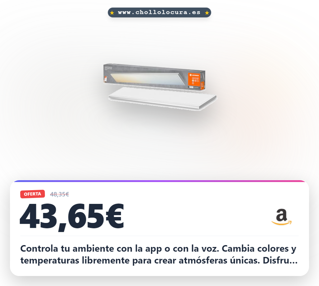 Encuentra este plafón LED inteligente WiFi con color cambiante y control por voz Google y Alexa a precio de chollo para tu hogar.