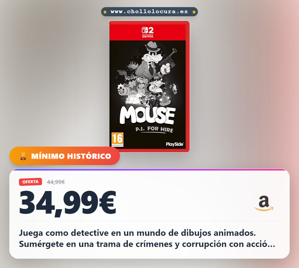 Juega como detective en un mundo de dibujos animados. Sumérgete en una trama de crímenes y corrupción con acción en primera persona. Dispara con un arsenal de armas animadas en un estilo noir inolvidable. ¡Desentraña los misterios y combate en más de 20 niveles!