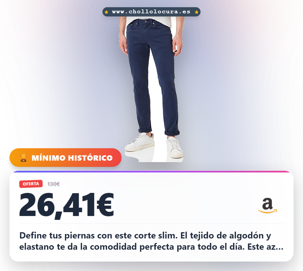 Aprovecha estos pantalones vaqueros slim azul marino 29W x 36L al mejor precio de chollo para un ajuste perfecto y comodidad.