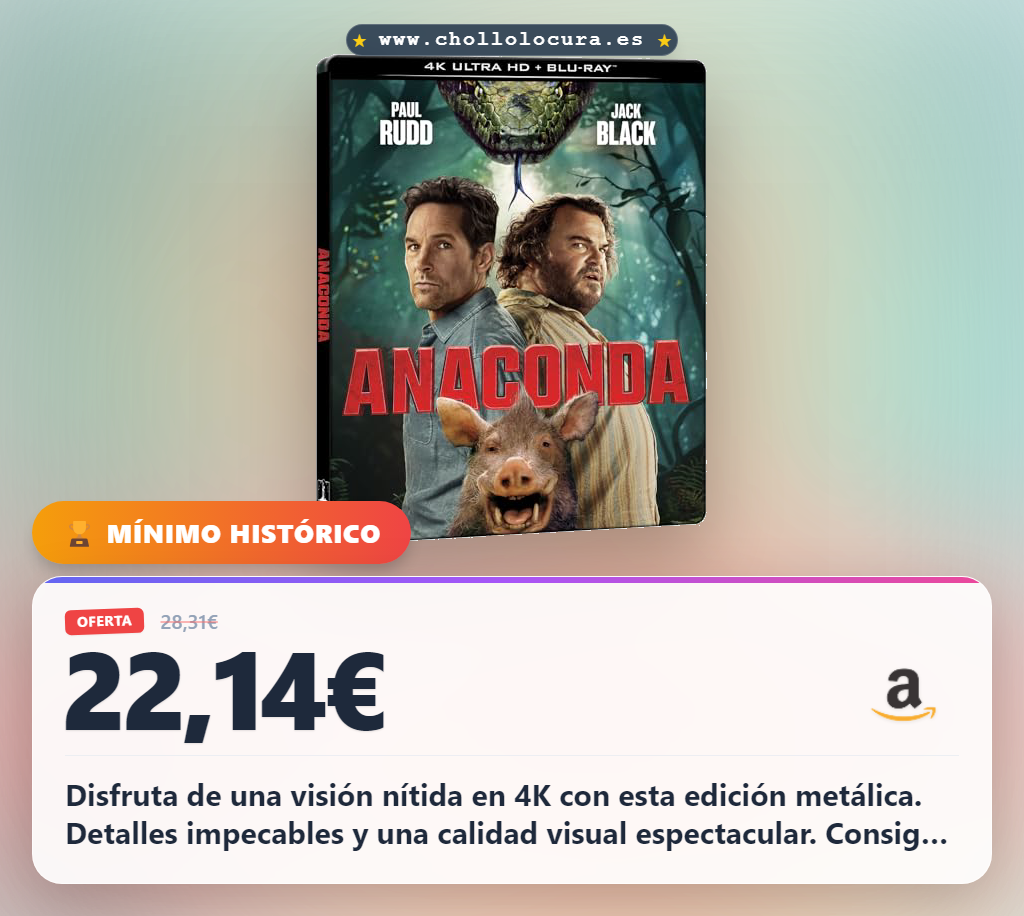Disfruta la edición limitada de Anaconda 2025 en 4K UHD y BD con detalles metálicos impecables