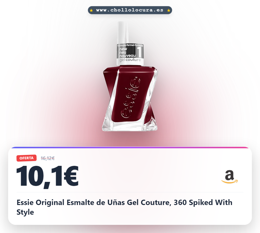 Aprovecha el Esmalte de Uñas Gel Couture 360 Spiked en oferta histórica para un efecto gel sin lámpara UV
