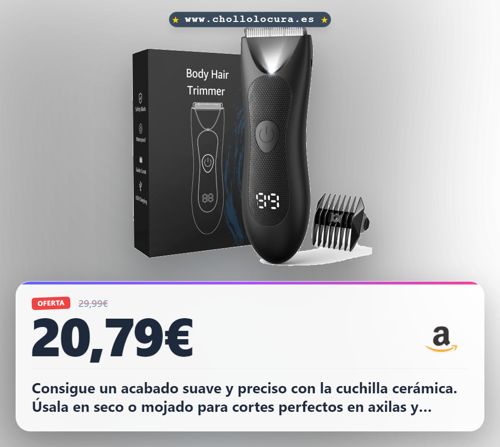 Consigue un acabado suave y preciso con la cuchilla cerámica. Úsala en seco o mojado para cortes perfectos en axilas y genitales. La luz LED te da la precisión que necesitas y la batería de larga duración te acompaña en cualquier viaje. Cuidado corporal fácil y cómodo.