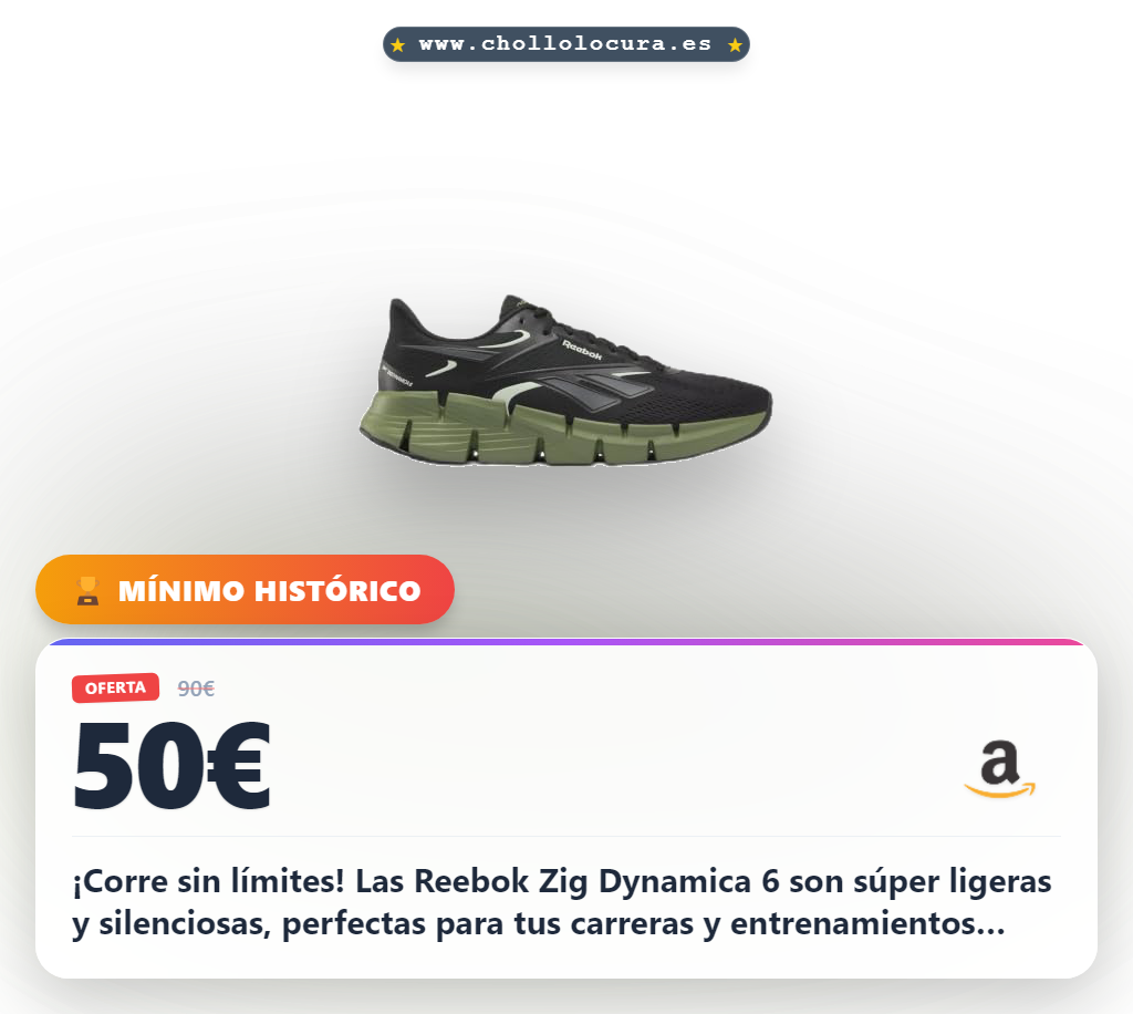 ¡Corre sin límites! Las Reebok Zig Dynamica 6 son súper ligeras y silenciosas, perfectas para tus carreras y entrenamientos intensos. Siente el rendimiento que mereces y la comodidad que te impulsa. ¡Consigue las tuyas ya y siente la diferencia!