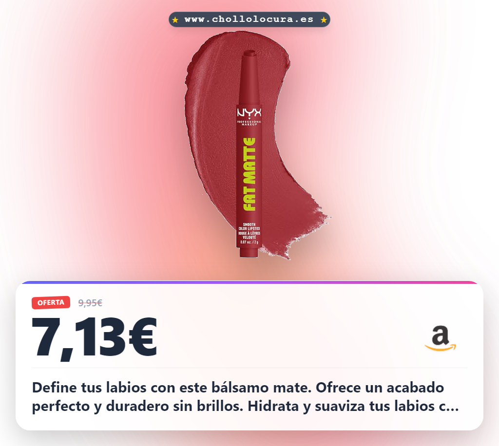 Consigue bálsamo labial NYX Professional Makeup Fat Matte Mauve Cloud 2g