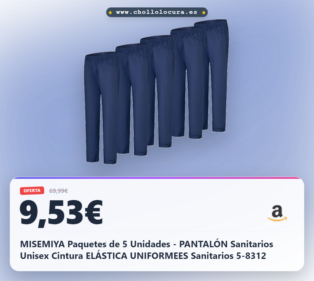 Obtén uniformes sanitarios unisex de talle alto con cintura elástica y bolsillos cargo al mejor precio