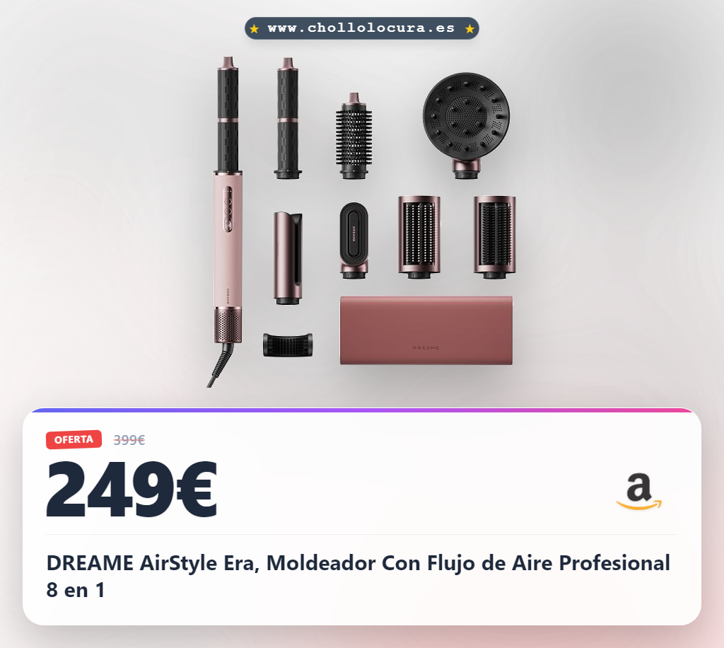 DREAME AirStyle Era, Moldeador Con Flujo de Aire Profesional 8 en 1