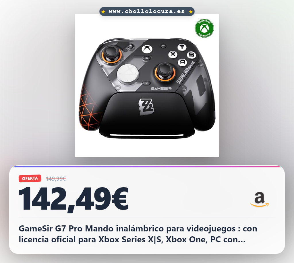 GameSir G7 Pro Mando inalámbrico para videojuegos : con licencia oficial para Xbox Series X|S, Xbox One, PC con Windows y Android, joysticks TMR, cuatro botones reasignables. Edición Zenless Zone Zero