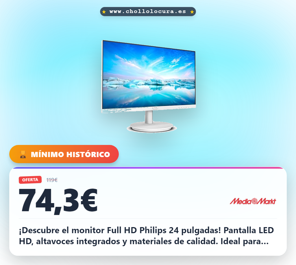 Philips 241V8AW - Monitor Full HD de 24 Pulgadas, Integrado Altavoces sin parpadeos (1920x1080, 75 Hz, VGA, HDMI) Blancos
