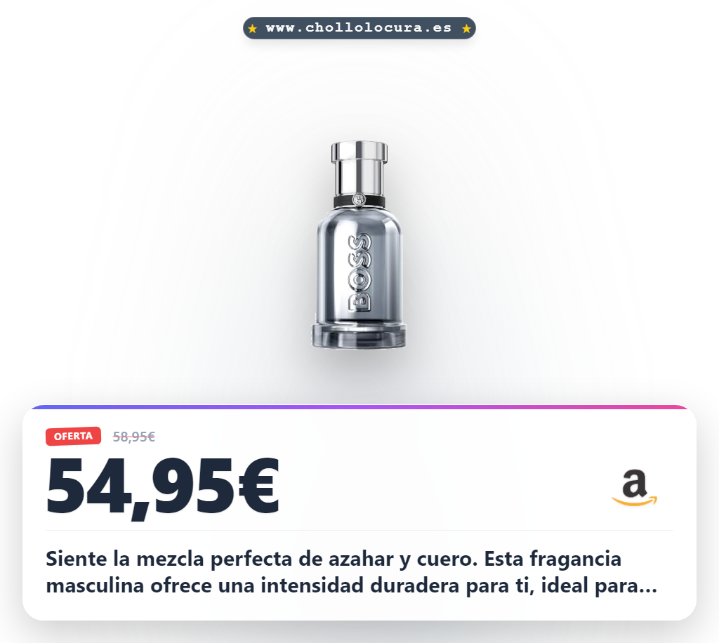 Disfruta de Boss Bottled Beyond Eau de Toilette Intense para hombre. Fragancia intensa de cuero y azahar en oferta.